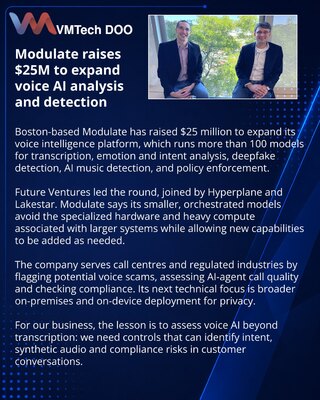 Modulate получила $25 млн на аналитику голоса и защиту от дипфейков