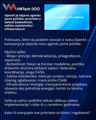 OpenAI опубликовал повестку публичной политики: приоритеты по безопасности, защите подростков и инфраструктуре