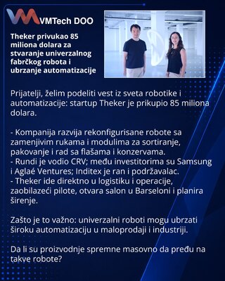 Theker raises $85M to build a universal factory robot and accelerate automation