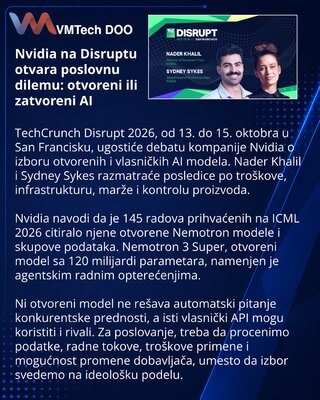 Nvidia обсудит открытые и закрытые AI-модели на Disrupt 2026