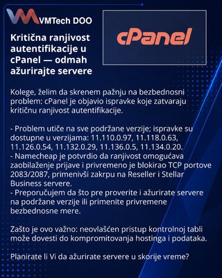 Критическая уязвимость аутентификации в cPanel — обновите серверы немедленно
