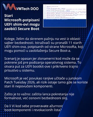 Старые Microsoft-signed UEFI shims могут обойти Secure Boot