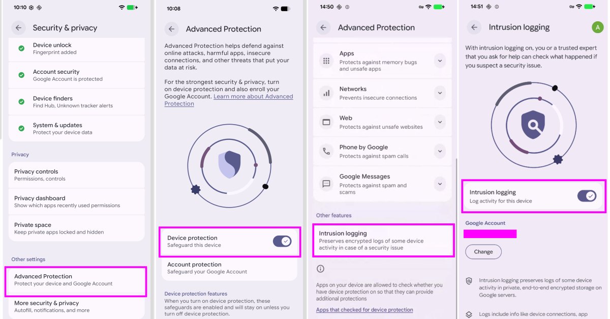 Android: Intrusion Logging — зашифрованные форензик‑логи против шпионского ПО