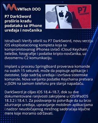 P7 DarkSword expands iOS theft tools with wallet extraction and remote commands