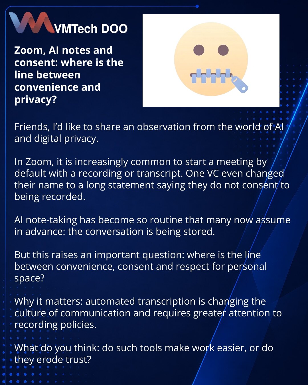 Zoom, AI notes and consent: where is the line between convenience and privacy?