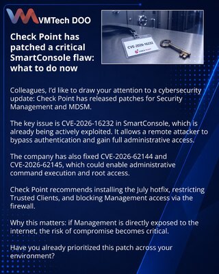 Check Point закрыла критическую дыру в SmartConsole: что важно сделать сейчас