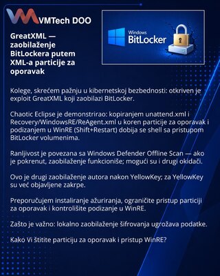 GreatXML — обход BitLocker через XML раздела восстановления