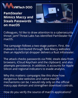 PamStealer se maskira kao Maccy i krade lozinke na macOS