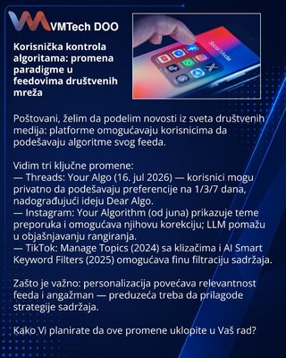Пользовательский контроль алгоритмов: смена парадигмы в лентах социальных сетей