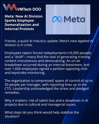 Meta: новый AI-подраздел вызывает деморализацию сотрудников и внутренние протесты