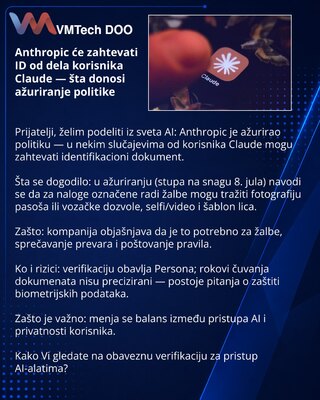 Anthropic will require ID from some Claude users — what the policy change means