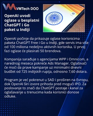 OpenAI rolls out ChatGPT ads for Free and Go users in India