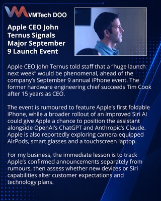 Джон Тернус анонсировал крупный запуск Apple 9 сентября