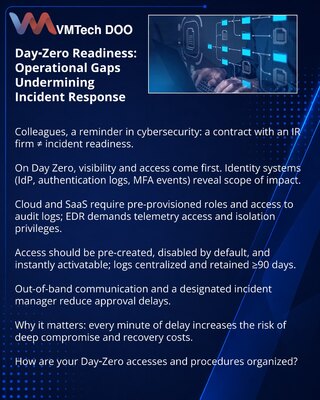 Day Zero Readiness: операционные пробелы, ломающие реакцию на инциденты