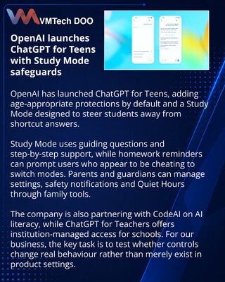 OpenAI представила ChatGPT for Teens с защитой и режимом обучения