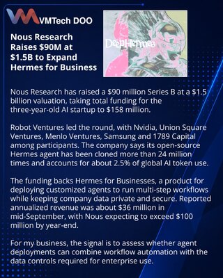 Nous Research Secures $90M for Enterprise Hermes Agents