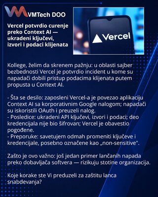 Vercel Confirms Context AI Breach — API Keys, Source Code and Customer Data Stolen