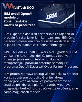 IBM i OpenAI šire AI ponudu za velike poslovne sisteme