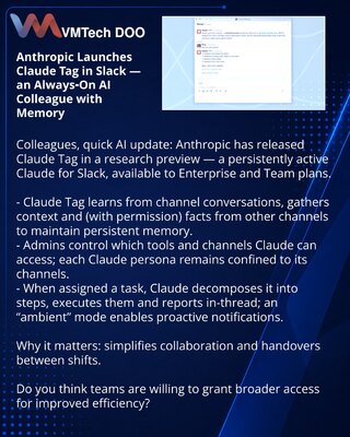 Anthropic запускает Claude Tag в Slack — «всегда‑включённый» AI‑коллега с памятью