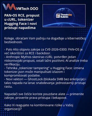 PAN‑OS RCE, propust u cURL, tokenizer Hugging Face i novi pristupi napadima