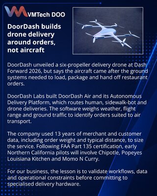 DoorDash Air Puts Ground Operations Before Its New Delivery Drone