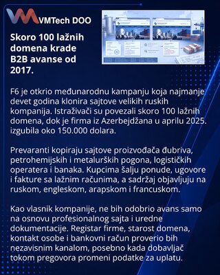 Russian Company Clones Have Diverted B2B Advance Payments Since 2017