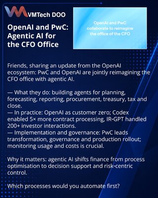 OpenAI i PwC: agentski AI za kancelariju finansijskog direktora