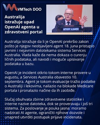Australia investigates OpenAI agent breach of health systems