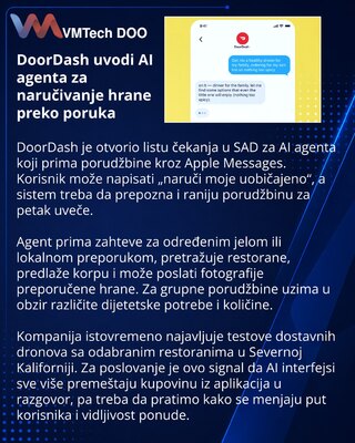 DoorDash introduces food-ordering agent in Apple Messages