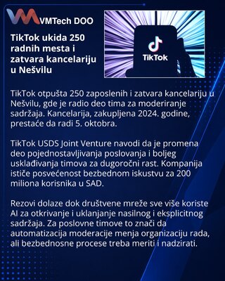 TikTok сократит 250 сотрудников и закроет офис в Нэшвилле