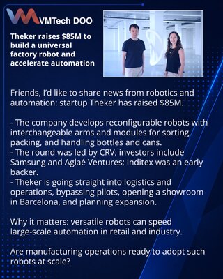 Theker raises $85M to build a universal factory robot and accelerate automation
