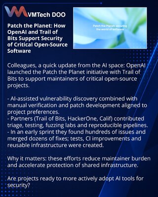 Patch the Planet: kako OpenAI i Trail of Bits pomažu bezbednosti kritičnog otvorenog softvera