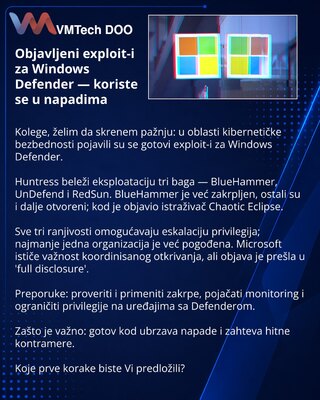 Опубликованы эксплойты для Windows Defender — используются в атаках