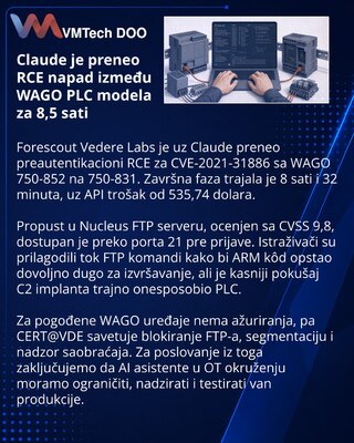 Claude preneo RCE propust između WAGO PLC kontrolera