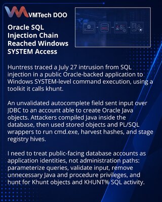 SQL Injection Attack Used Oracle Java to Reach Windows SYSTEM