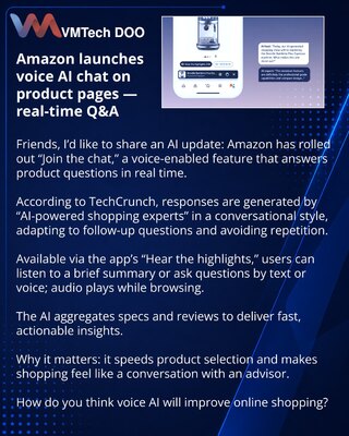 Amazon запускает голосовой AI‑чат на страницах товаров — вопросы и ответы в реальном времени