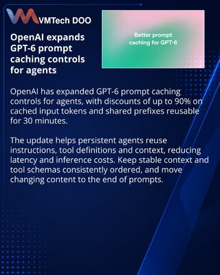 OpenAI улучшила кеширование промптов для агентов на GPT-6