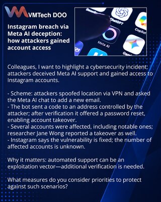 Kompromitovanje Instagram naloga putem prevare Meta AI: kako su prevaranti sticali pristup