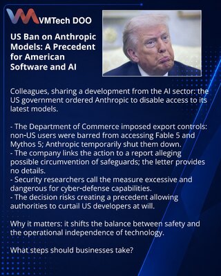 US Ban on Anthropic Models: A Precedent for American Software and AI