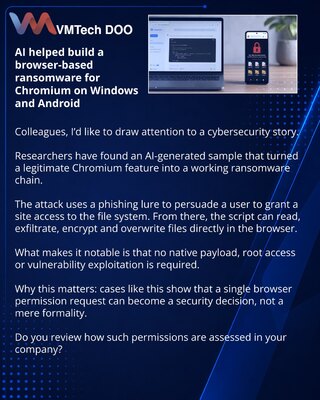 AI помог собрать браузерный ransomware для Chromium на Windows и Android