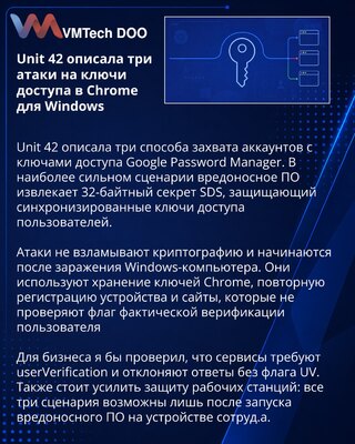 Chrome Passkey Research Reveals Three Post-Compromise Attack Paths