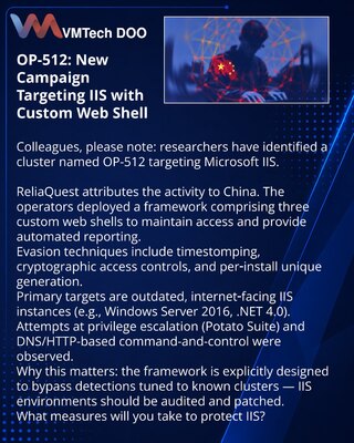 OP-512: New Campaign Targeting IIS with Custom Web Shell