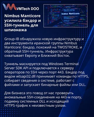 Nimbus Manticore Deploys New Backdoor and Reverse SSH Tunneler