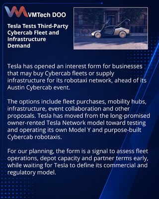 Tesla Seeks Partners for Cybercab Fleets and Robotaxi Infrastructure