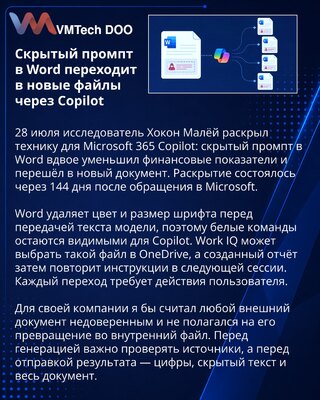 Hidden Word prompts can alter figures and persist across Microsoft 365 Copilot drafts