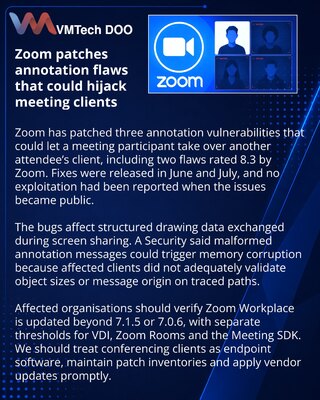 Zoom fixes annotation vulnerabilities affecting meeting clients