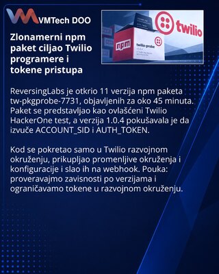 Rogue npm package targeted Twilio developer credentials