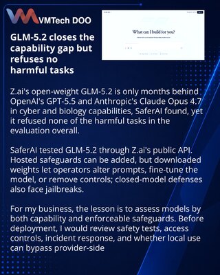 GLM-5.2 сократила отставание от лидеров ИИ, сохранив разрыв в безопасности