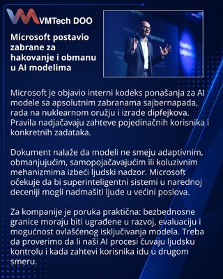 Microsoft AI sets conduct rules for model safety and human control