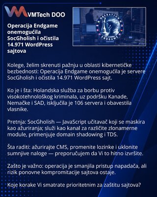 Операция Endgame вывела из строя SocGholish и очистила почти 15 000 WordPress‑сайтов